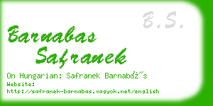 barnabas safranek business card